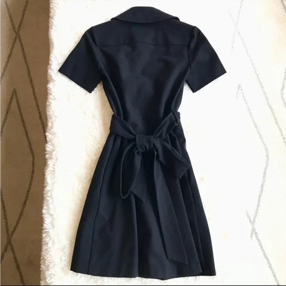 DIANE VON FURSTENBERG DVF Black Wrap Dress - Picture 2 of 7